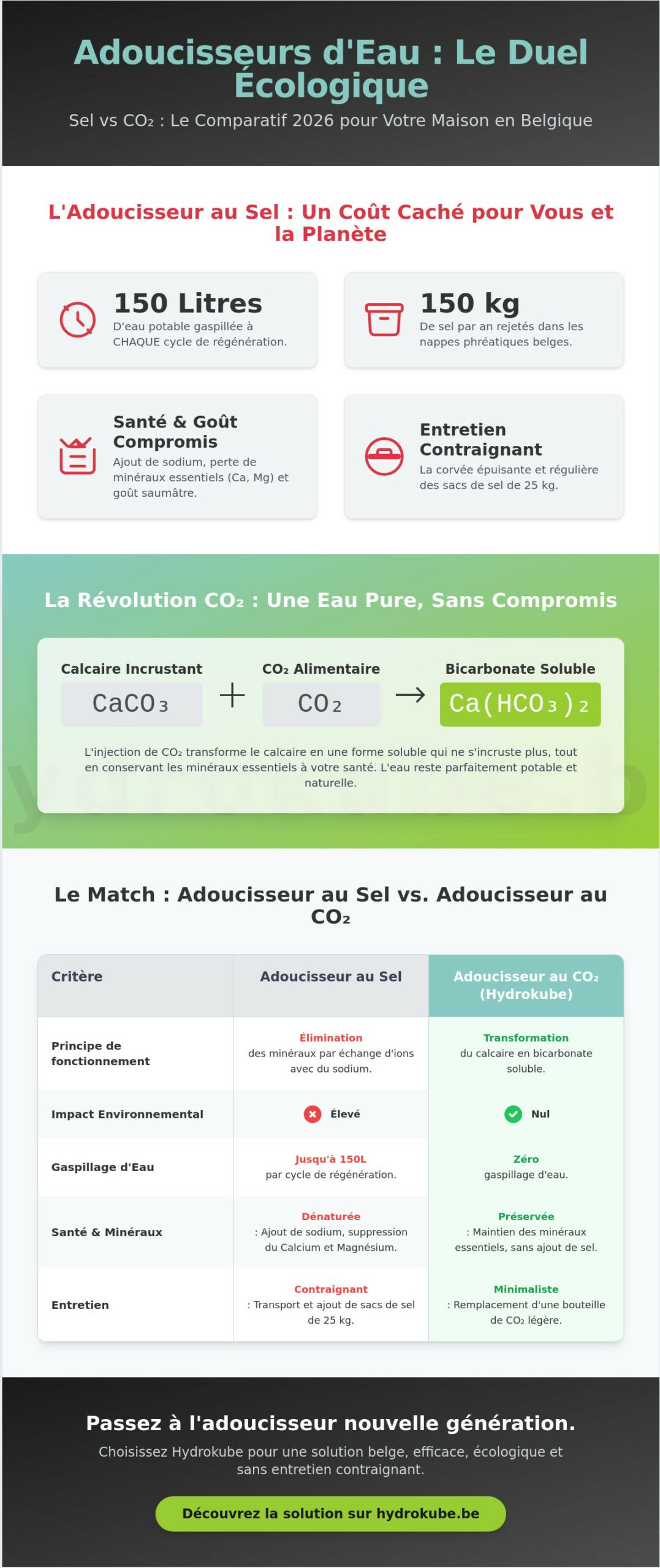 Alternative écologique à l'adoucisseur au sel : Le guide comparatif 2026